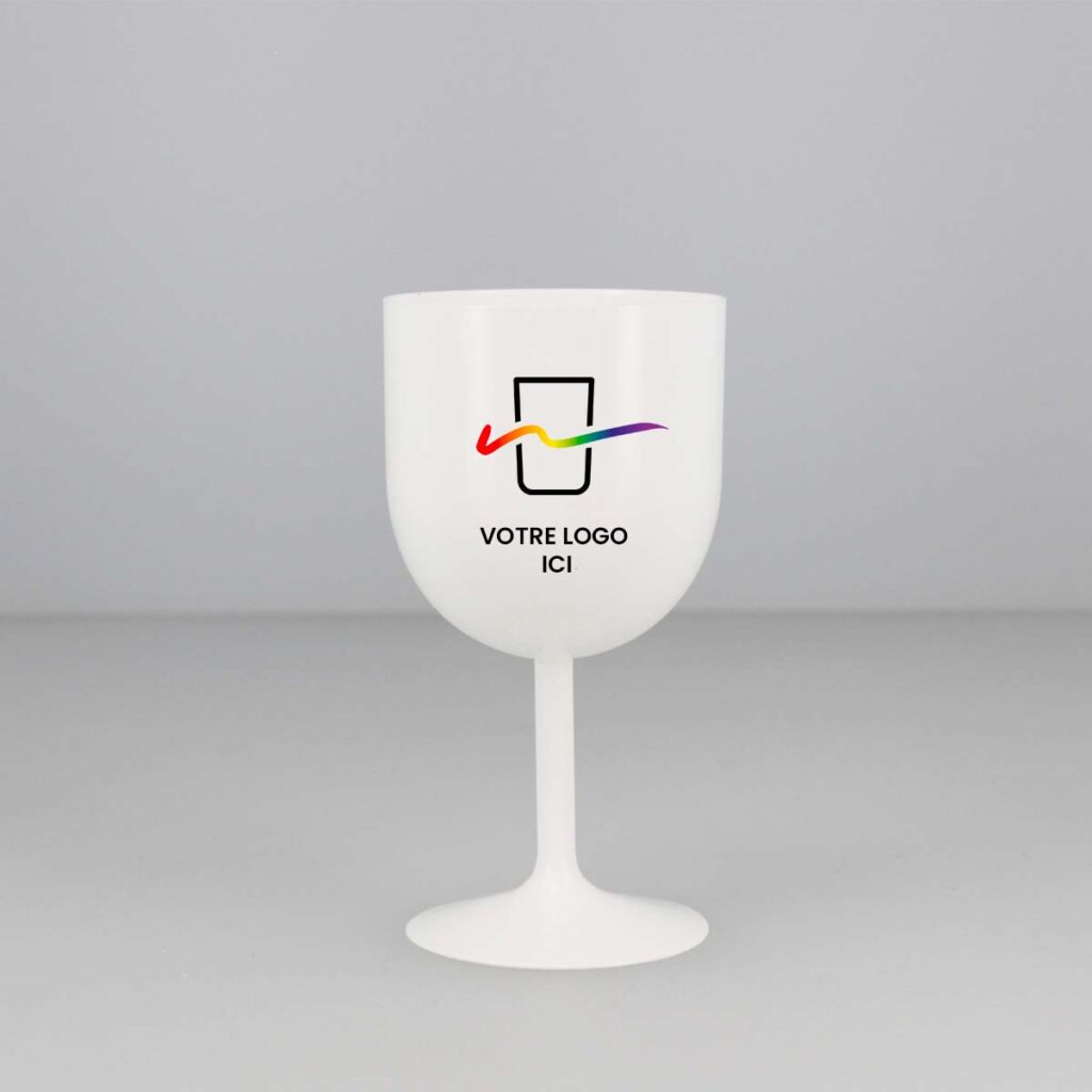 Verre à Pied Plastique Personnalisé