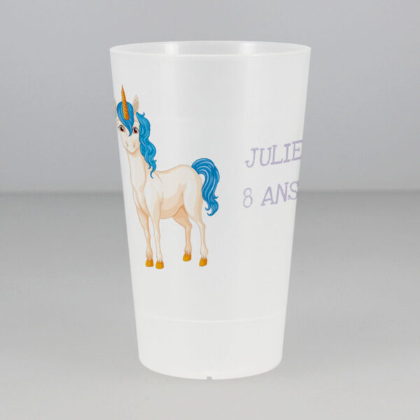 Gobelet anniversaire enfant licorne