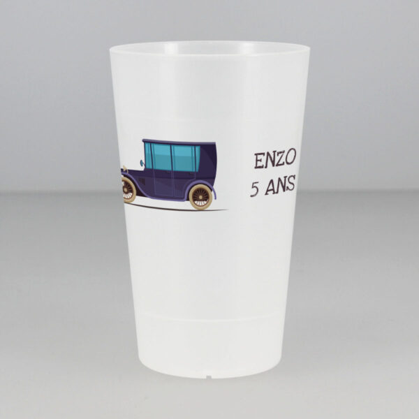 Gobelet anniversaire enfant voiture